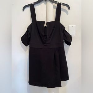 BEBE Small mini dress with shorts in back and front mesh cutout